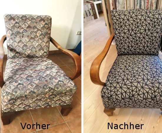 Vorher - nacher Effekt Stuhl